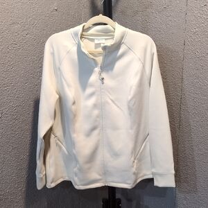 32 Degrees Women's Cream Full-Zip Sweatshirt